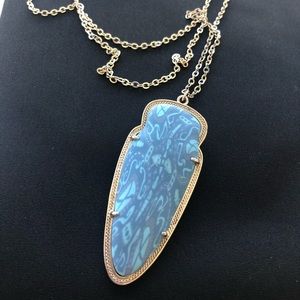 Necklace. Jilzarah reversible polyclad bead stone. Blues. Beautiful.